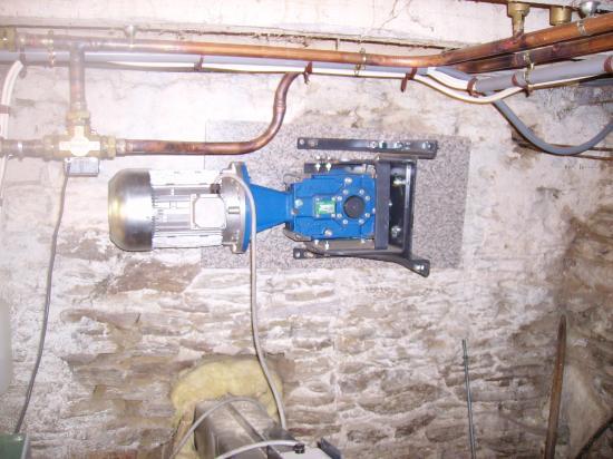 Moteur vis remplissage silo bois déchiquetés HERZ